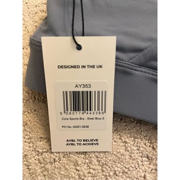 NWT Aybl Core Sports Bra in Steel Blue - Picture 7 of 8